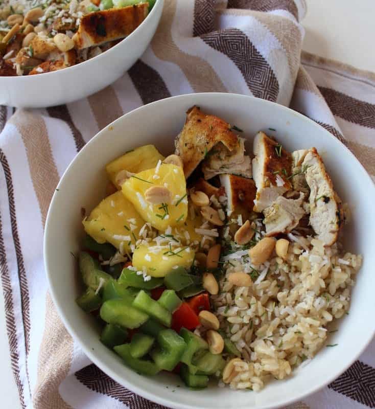 low FODMAP Curry Chicken Bowl from Treble in the Kitchen