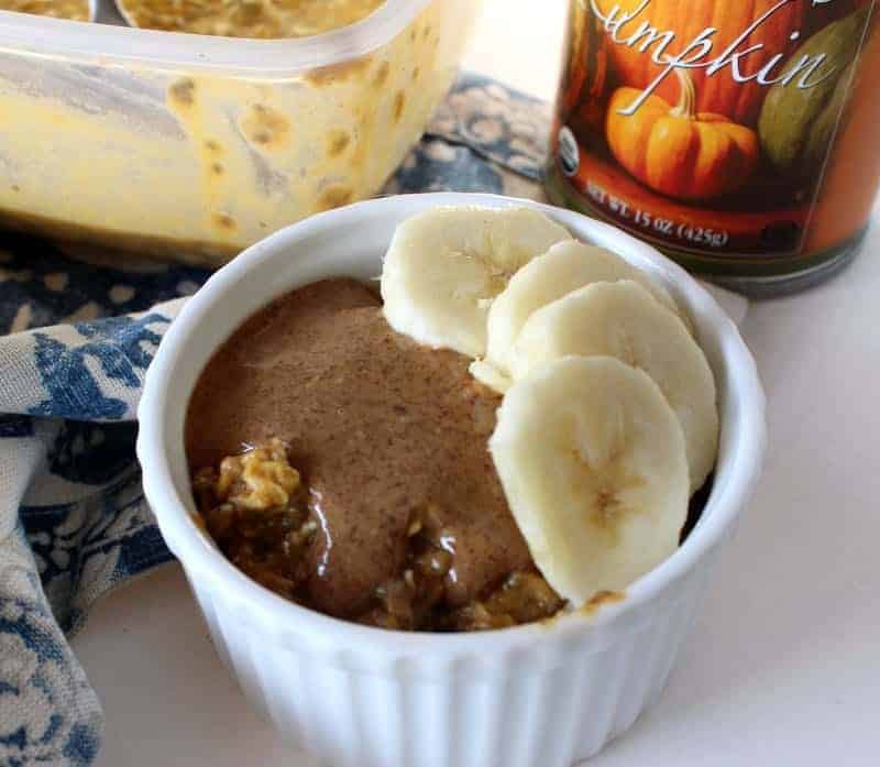 Pumpkin Overnight Oats from Treble in the Kitchen