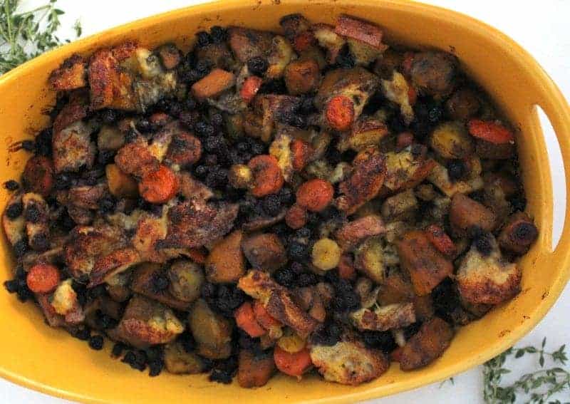 Wild Blueberry Sweet and Savory Stuffing from Treble in the Kitchen low FODMAP