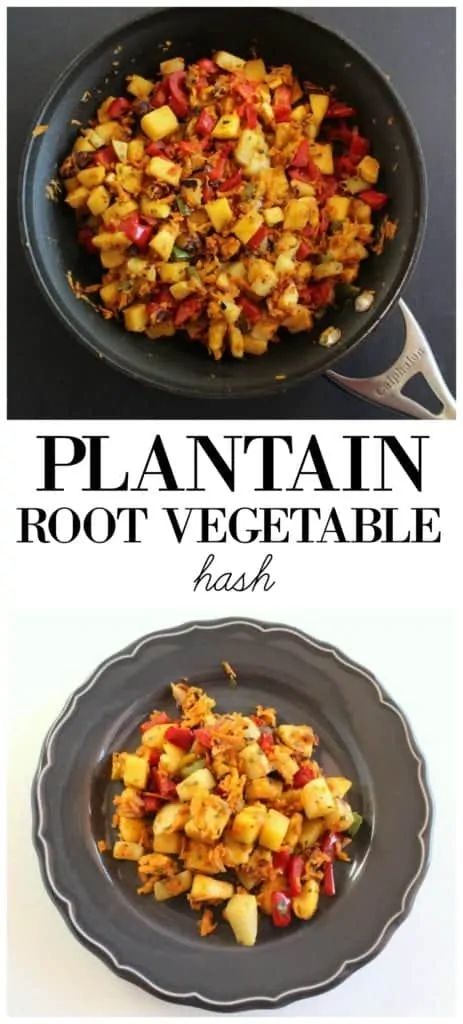 Plantain Root Vegetable Hash Low FODMAP, gluten free, grain free, paleo friendly, dairy free