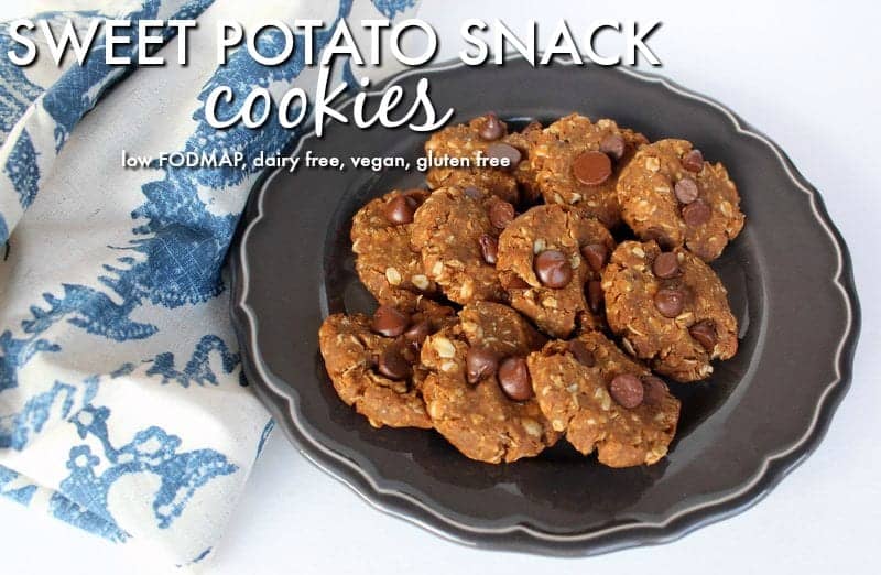 Sweet Potato Oatmeal Snack Cookies low FODMAP, vegan, dairy free, gluten free