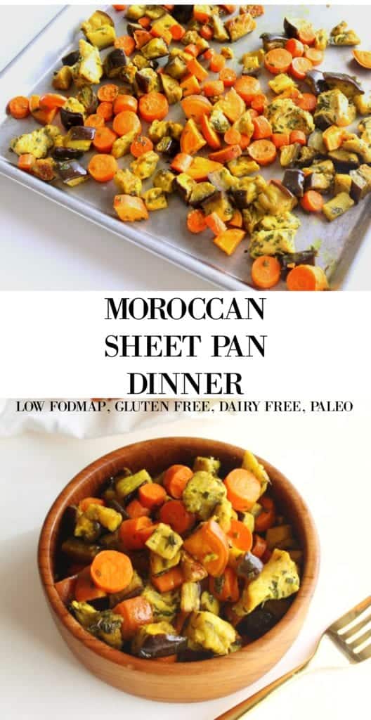 Moroccan Sheet Pan Dinner low FODMAP, gluten free, grain free, paleo, dairy free