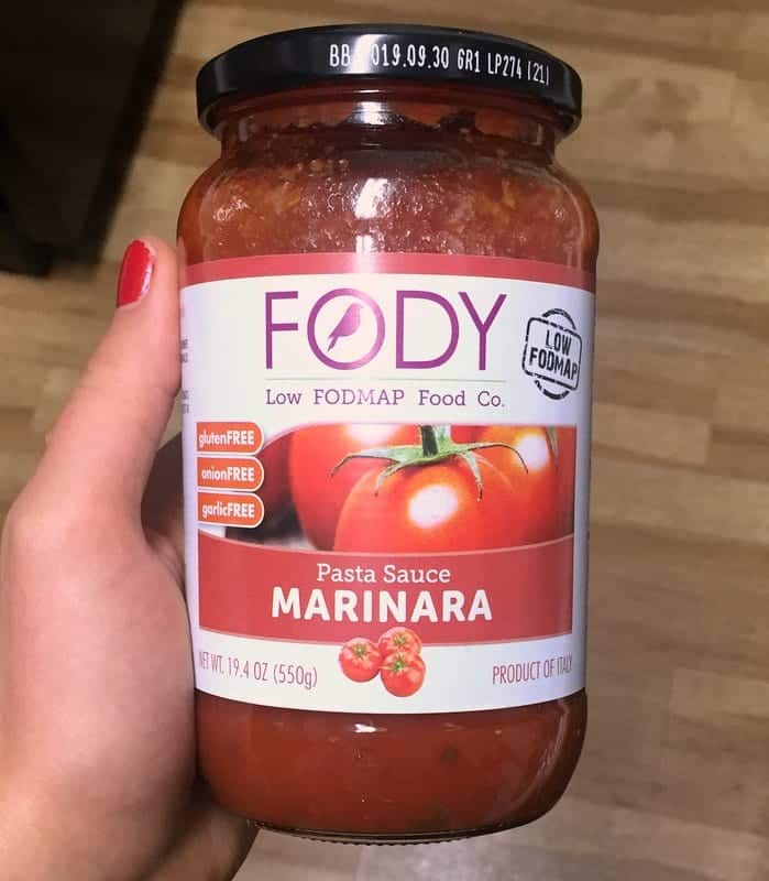FODY Foods low FODMAP marinara