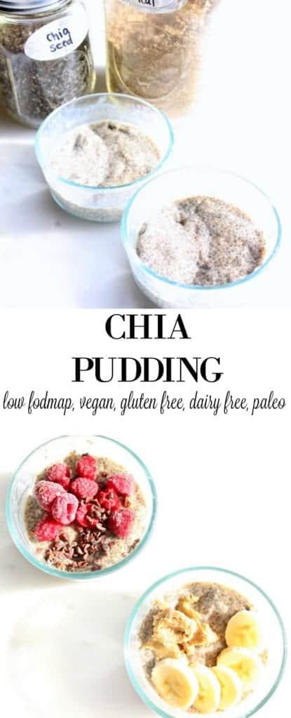 Chia Pudding - low FODMAP, vegan, paleo, dairy free, gluten free