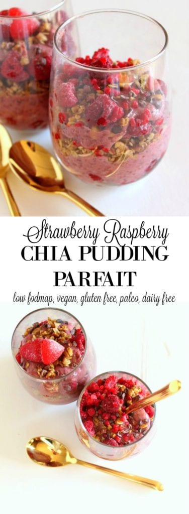 Chia Pudding Parfait - low FODMAP, vegan, paleo, gluten free, dairy free