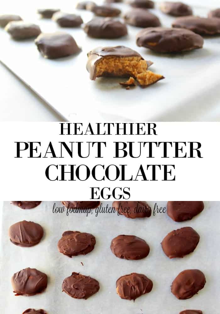 Healthier Homemade Chocolate Peanut Butter Eggs low FODMAP, gluten free, grain free, dairy free