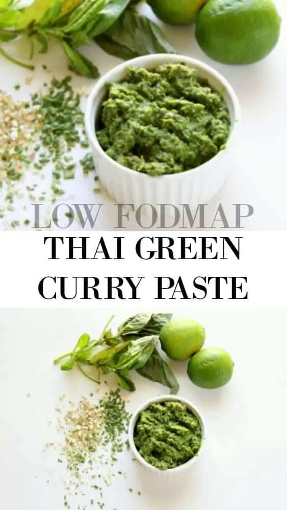 low FODMAP Thai Green Curry Paste gluten free, grain free, dairy free