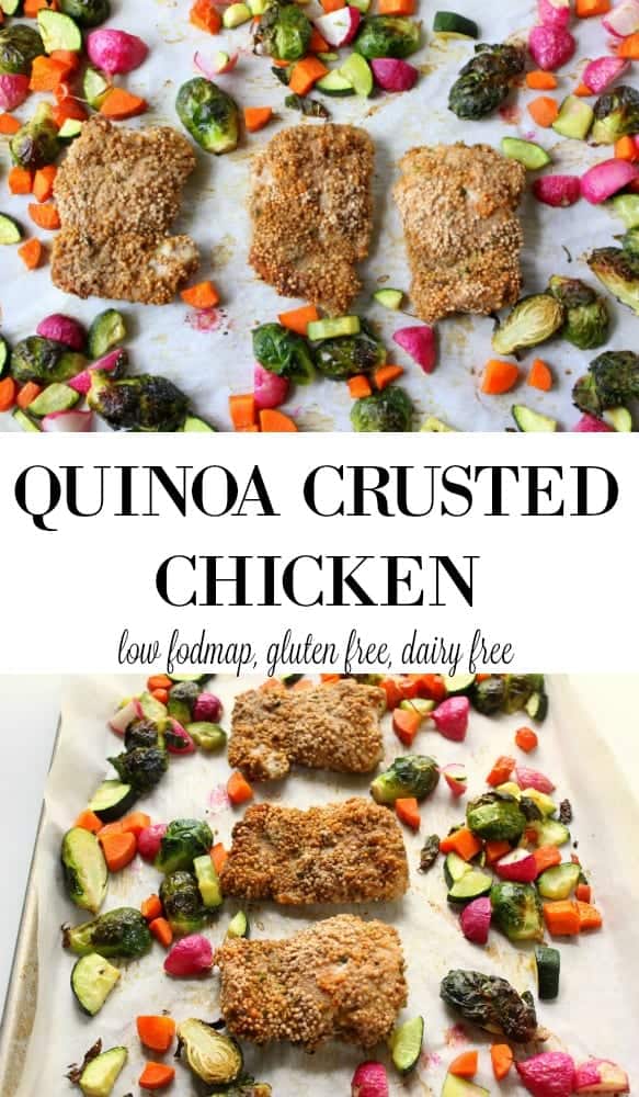 Quinoa Crusted Chicken - low FODMAP, gluten free, dairy free