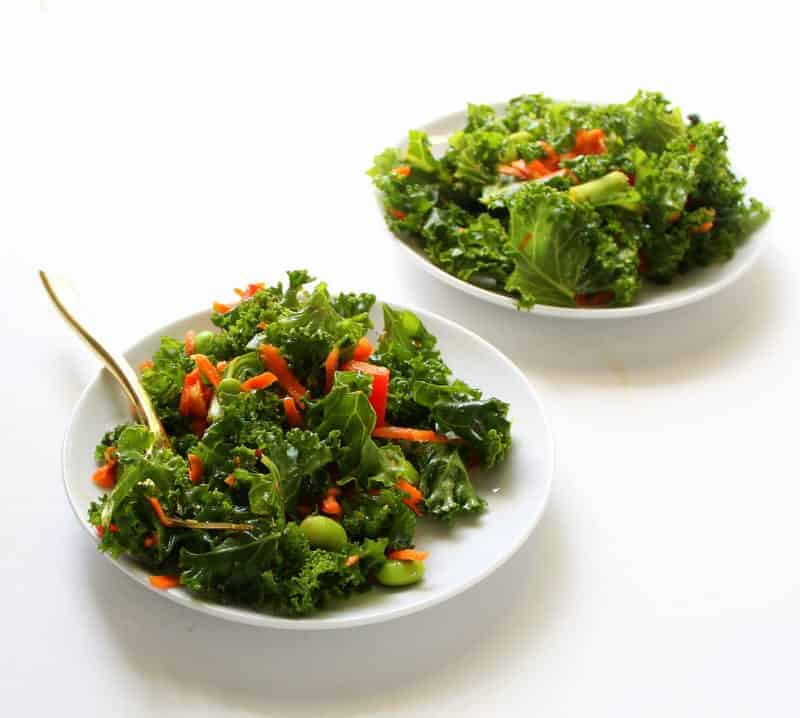Asian Kale Salad - low FODMAP, gluten free, grain free, dairy free, vegan