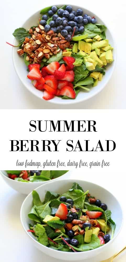 Summer Berry Salad low FODMAP, gluten free, grain free, dairy free