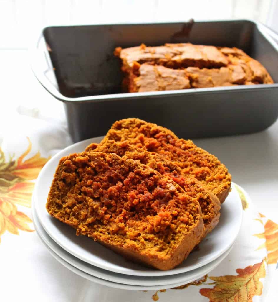 Fall Spice Pumpkin Bread - gluten free, lactose free, low FODMAP