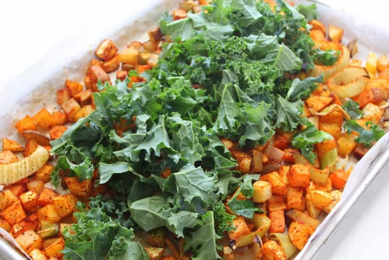 Roasted Vegetable Winter Salad - low FODMAP, vegetarian, vegan, dairy free, gluten free
