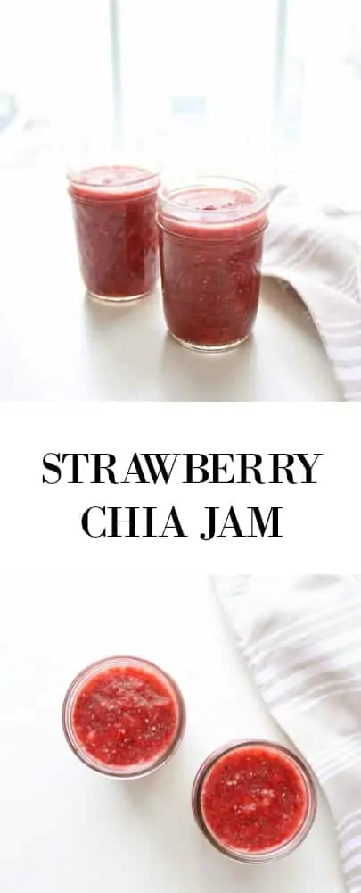 Strawberry Chia Jam - low fodmap, gluten free, dairy free, paleo, vegan