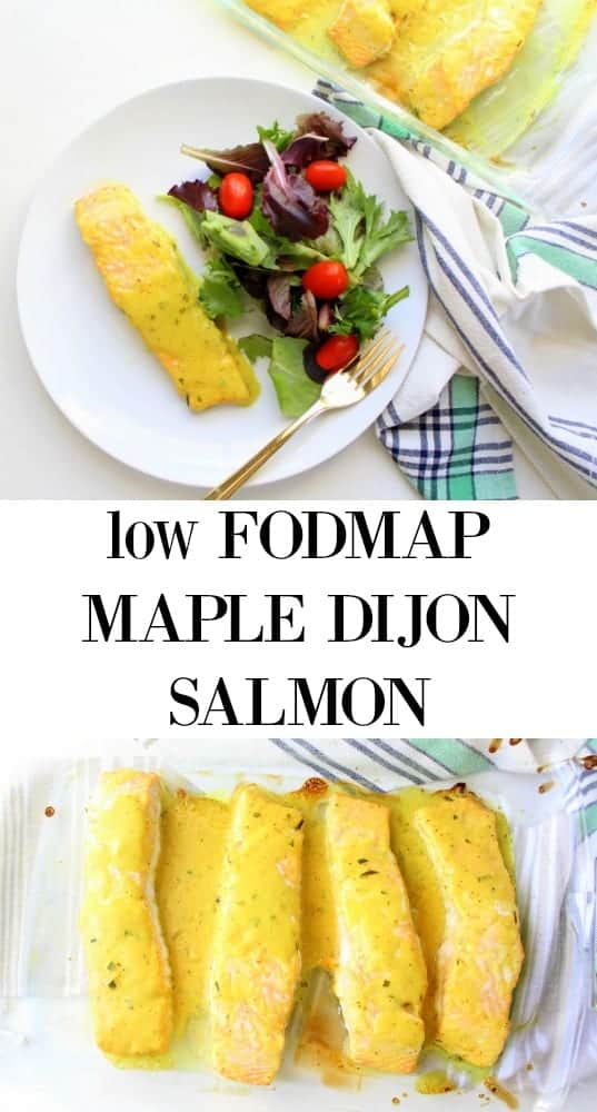 low FODMAP Maple Dijon Salmon - gluten free, grain free, dairy free