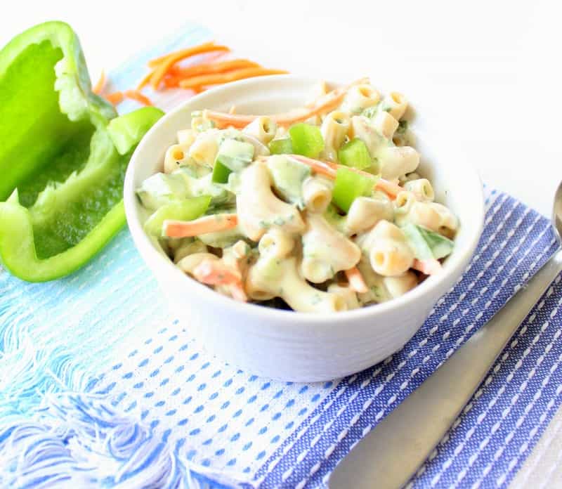 low FODMAP Macaroni Salad gluten free, healthy
