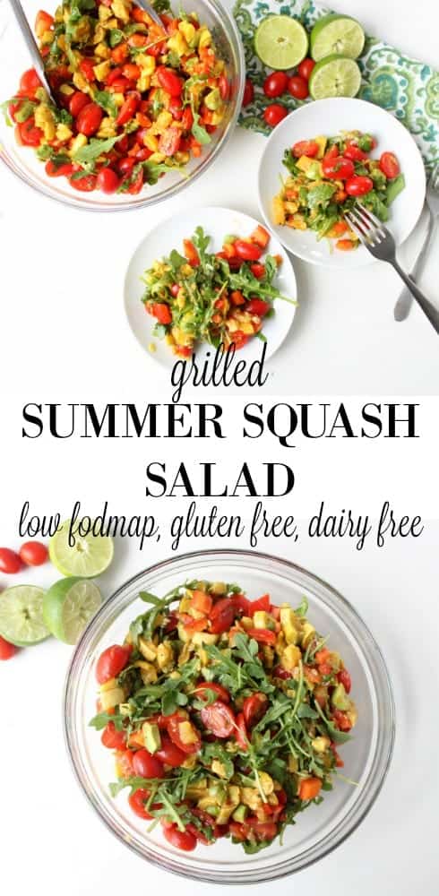 Summer Squash Salad - low FODMAP, gluten free, grain free, dairy free
