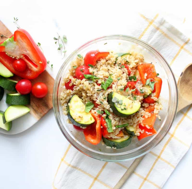 Grilled Vegetable and Grain Salad - low fodmap, gluten free, dairy free