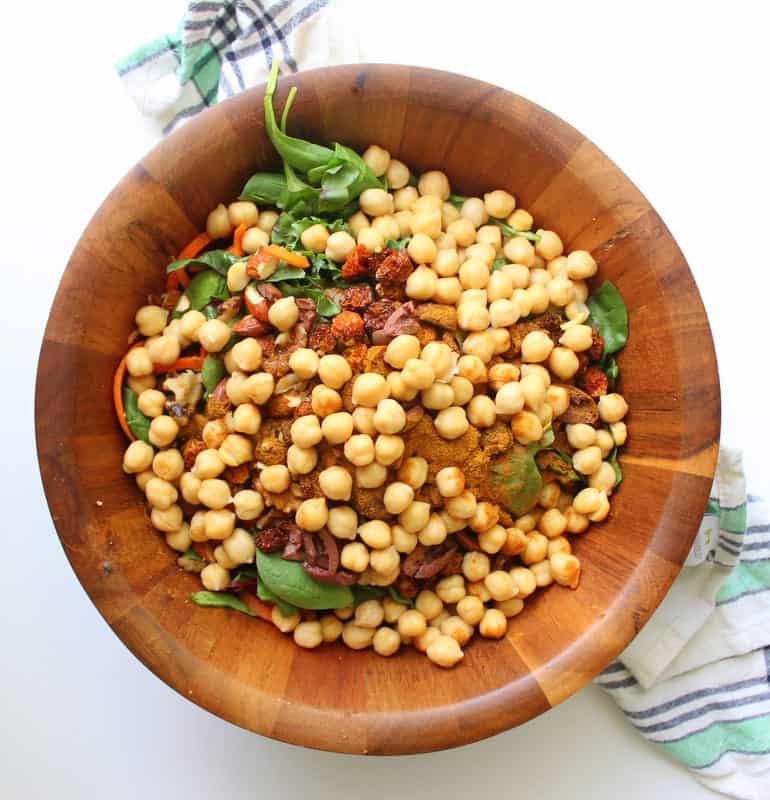 Moroccan Carrot and Chickpea Salad - low FODMAP, gluten free, dairy free, grain free