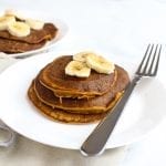 Pumpkin Blender Pancakes for One - #glutenfree #dairyfree #lowfodmap #breakfast #college #pumpkin