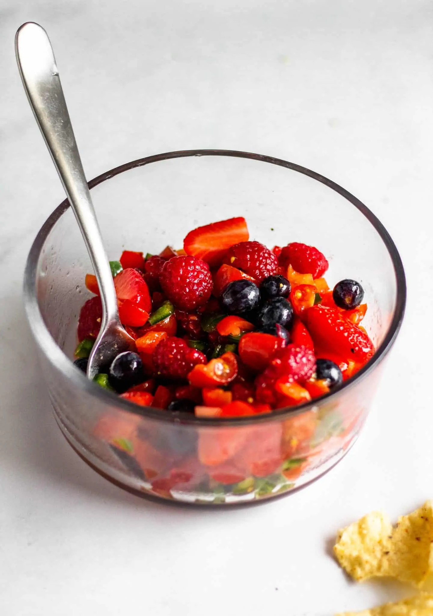 Red and Blue Berry Fruit Salsa #lowfodmap #tararochfordnutrition