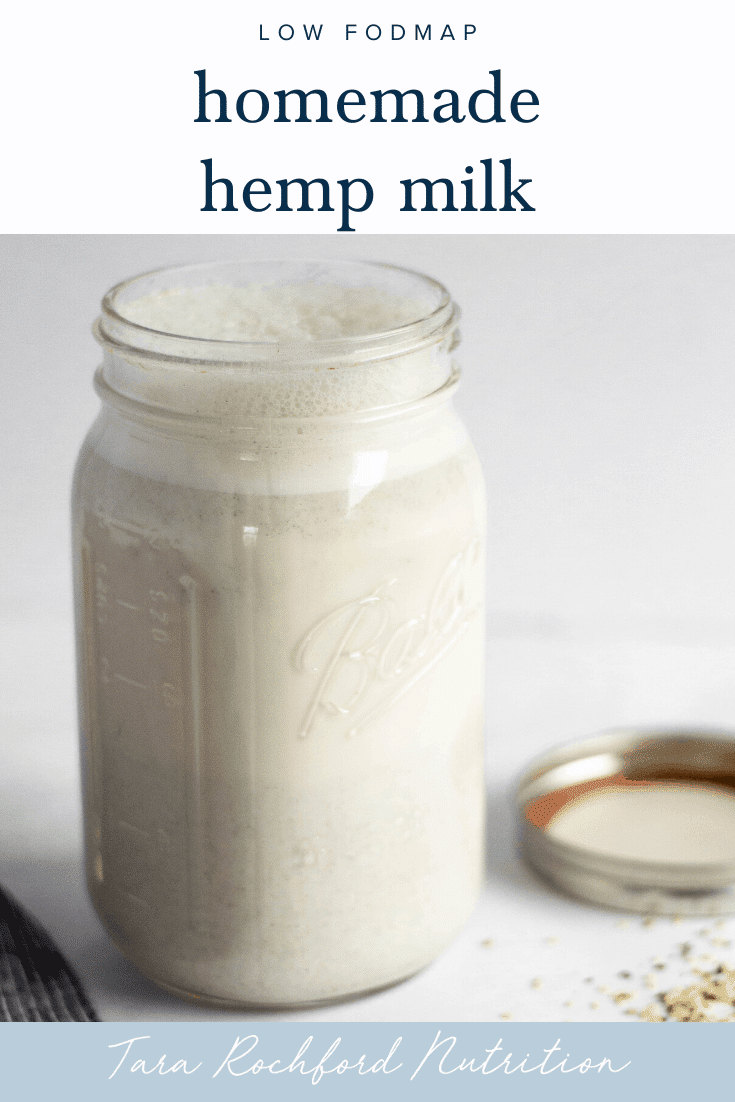 Homemade Hemp Milk #lowfodmap #tararochfordnutrition