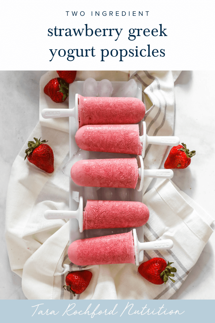 Strawberry Greek Yogurt Popsicles #popsiclerecipe #healthyrecipe