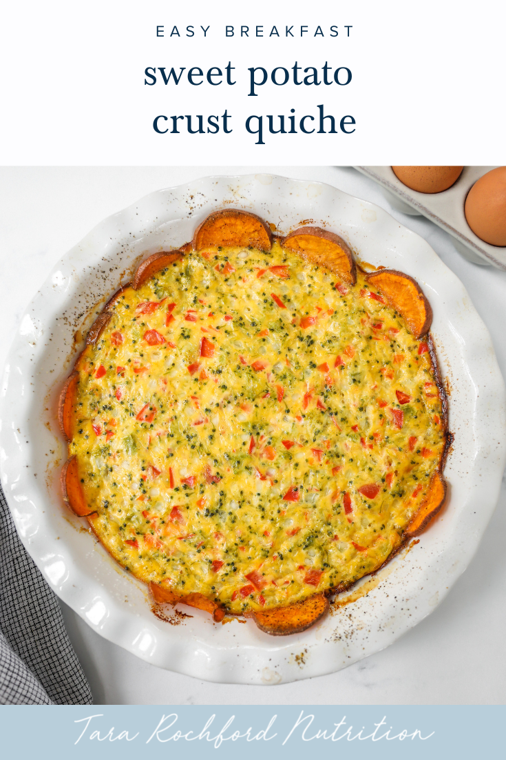 Sweet Potato Crust Quiche #tararochfordnutrition #healthybreakfast