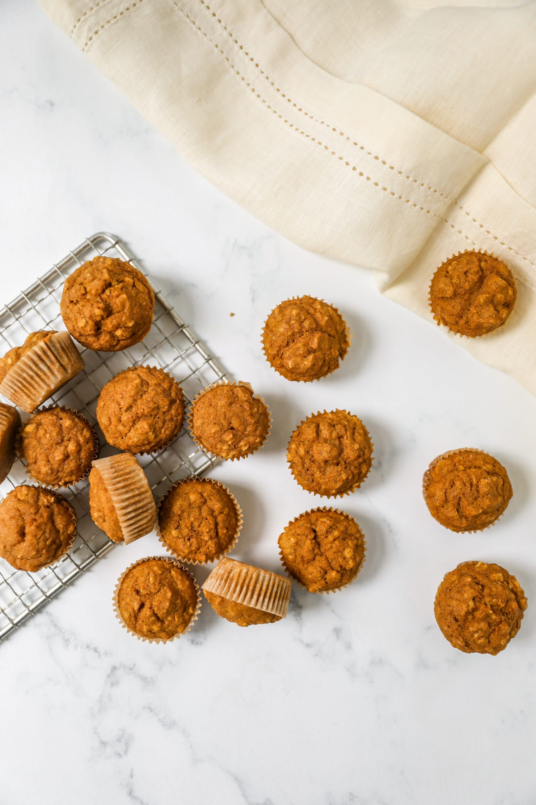 Pumpkin Applesauce Muffins - whole grain muffins